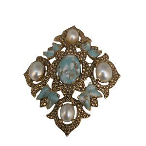 Vintage Signed Sarah Coventry Matrix Brooch (A7885)